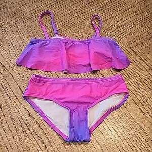Pink and purple girls bikini set size 10 💜